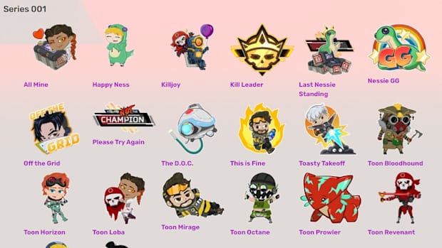 Sticker collection in Apex Legends